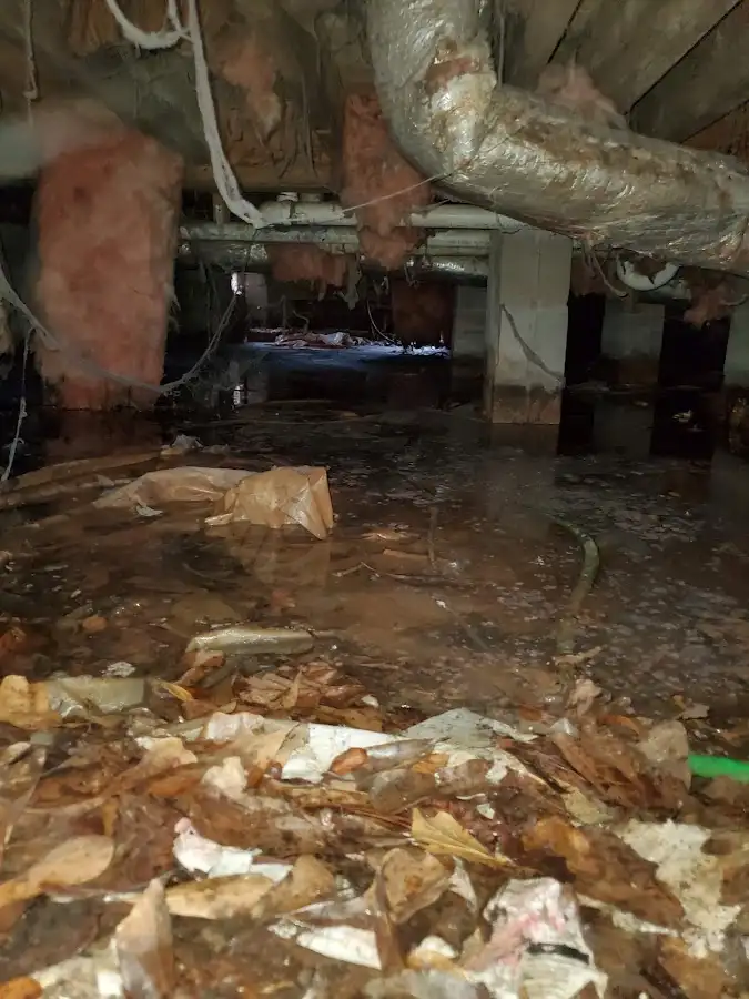 Crawl space flood assessment for Commercial Water Damage Restoration in Milan